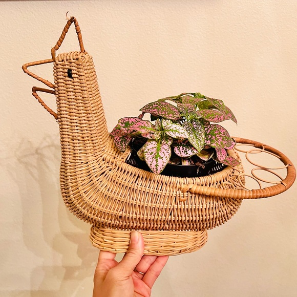 Vintage boho decor Chicken Wicker Basket creel - Picture 8 of 8